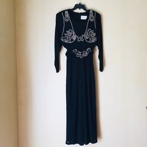 Vintage Spencer Alexis black evening jumpsuit